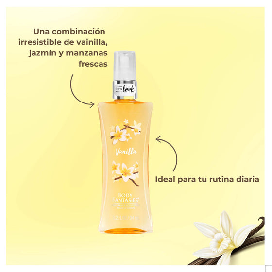 Body Fantasies, Vainilla  Fragancia Corporal en Spray - 94ml