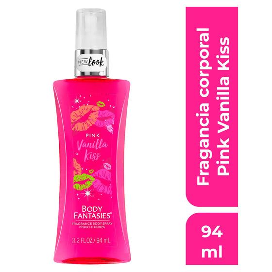 Body Fantasies, Pink Vanilla Kiss  Fragancia Corporal en Spray - 94ml