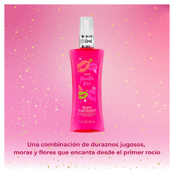 Body Fantasies, Pink Vanilla Kiss  Fragancia Corporal en Spray - 94ml