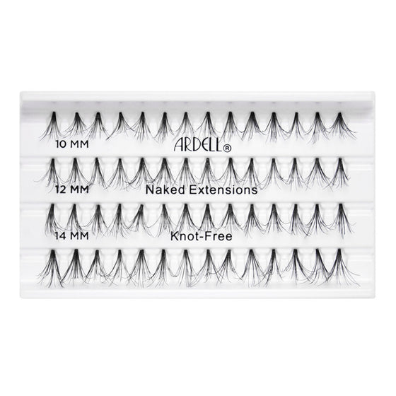 Pestañas Ardell Naked Extensions Knot-Free individuales 10mm 12mm 14mm.