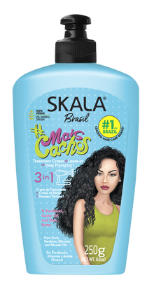  Skala Brasil, Crema de Tratamiento Capilar Más Rizos 3 en 1 – 250 g