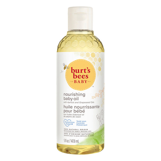 Burt's Bees ,  Aceite nutritivo para bebé - 100% natural - probado por pediatras ¡