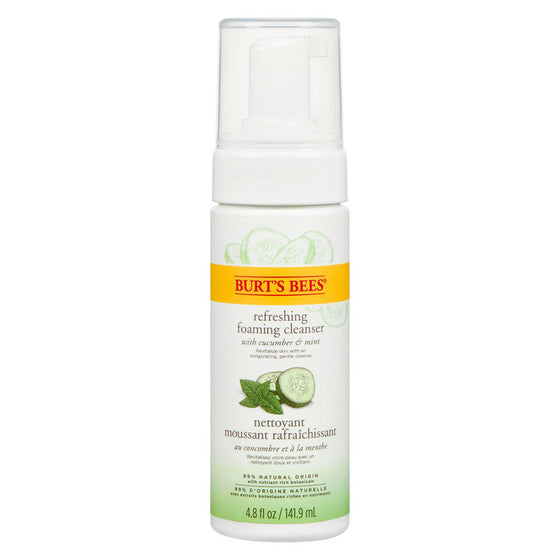 Burt's Bees, Limpiador Espumoso Refrescante con Pepino y Menta