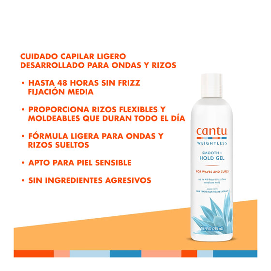 Cantu Gel Ligero para Definir y Controlar – Rizos y Ondas (295 mL)