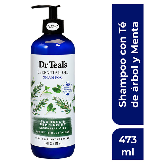 Dr. Teal’s , Shampoo Tea Tree & Peppermint – Purifica y Revitaliza tu Cabello ✨