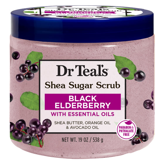 Dr Teal's Exfoliante Corporal con Fruta de Elderberry - Exfoliante Rico y Antioxidante