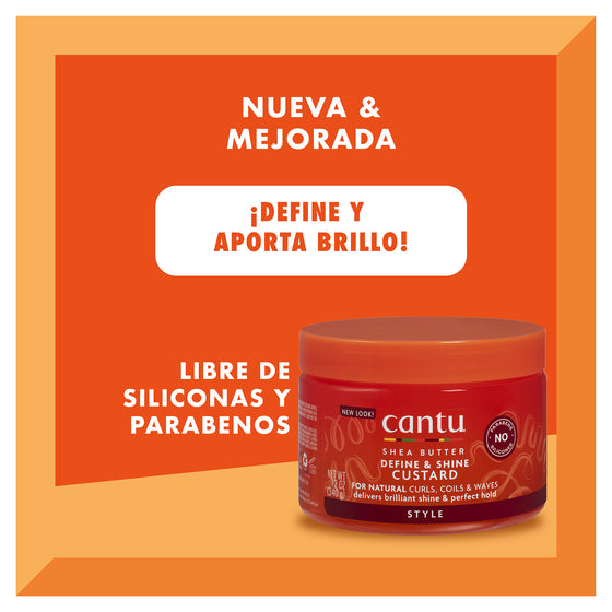 Cantu, Crema para  Definición y Brillo con Manteca de Karité para Cabello Natural - ¡Realza tus Rizos con Brillo y Definición!