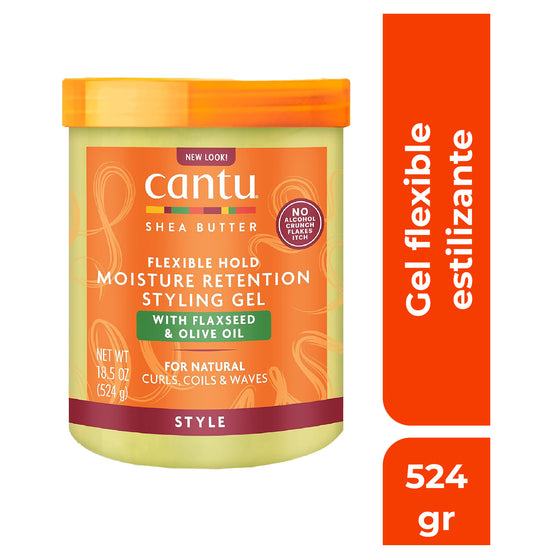 Cantu, Gel Estilizador con Manteca de Karité  Semilla de Lino + Aceite de Oliva - ¡Estilo y Nutrición para tu Cabello!