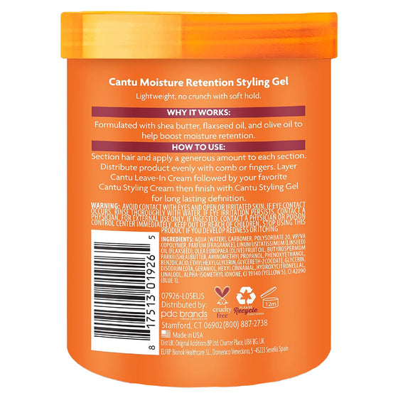 Cantu, Gel Estilizador con Manteca de Karité  Semilla de Lino + Aceite de Oliva - ¡Estilo y Nutrición para tu Cabello!