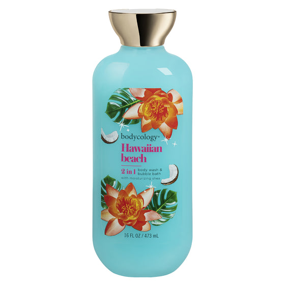 Bodycology Hawaiian Beach – 2 en 1: Gel de Baño + Baño de Espuma