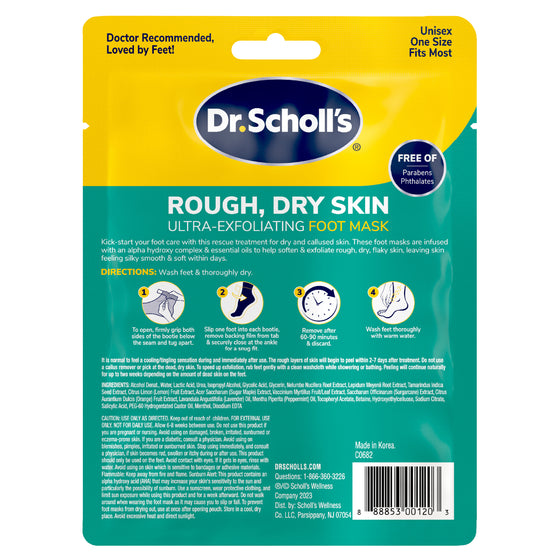 Dr. Scholl's® Mascarilla para Pies Ultra Exfoliante – 1 par