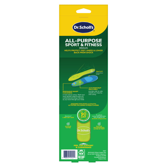 🏃‍♂️ Dr. Scholl's Plantillas Deportivas All-Purpose Sport & Fitness - 1 Par