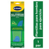 Empaque de plantillas Dr. Scholl's All-Purpose Sport and Fitness para hombre mostrando un atleta corriendo.