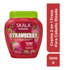 Crema 2 en 1 Skala Fruitastic Strawberry 1000g, tarro rojo, con Fresa y Aceite de Oliva para cabello seco y opaco
