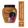 Crema Skala Brasil #MaisCrespos 2 en 1, tarro naranja 1000g, para cabello crespo y crespísimo, fórmula vegana