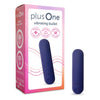 Bala vibradora PlusOne de silicona suave color turquesa, mostrando su diseño compacto y ergonómico.