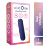 Bala vibradora PlusOne de silicona suave color turquesa, mostrando su diseño compacto y ergonómico.