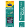 Empaque de plantillas Dr. Scholl's Revitalize Recovery para mujer con diseño en tonos grises y verdes.