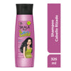 Shampoo Skala Brasil #MaisCachos 325ml, frasco rosa con dosificador, fórmula vegana para todo tipo de rizos
Reverso shampoo Skala #MaisCachos con ingredientes, modo de uso y leyenda sin sulfatos, parabenos ni siliconas