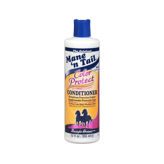 Botella de 355 ml de Acondicionador Protector de Color Mane n´ Tail prolonga la fijación de los tintes y otorga una cabellera de apariencia saludable.