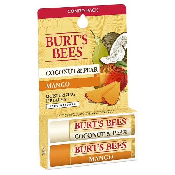 Burt's Bees, Bálsamo Labial Burt's Bees / Paquete de 2 Sabores Mango y Coco-Pera Burt's Bees