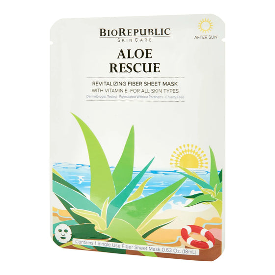 BioRepublic, Aloe Rescue Mascarilla Hidratante de fibra de bambú con Aloe Vera Biorepublic